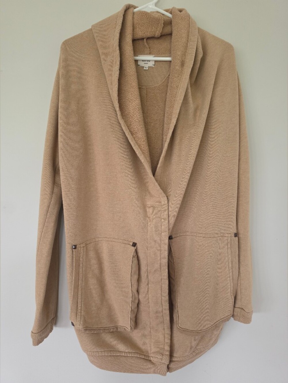 Aritizia Wilfred Rousseau Cardigan cocoon. XS. Oversized. Zip Cotton/modal